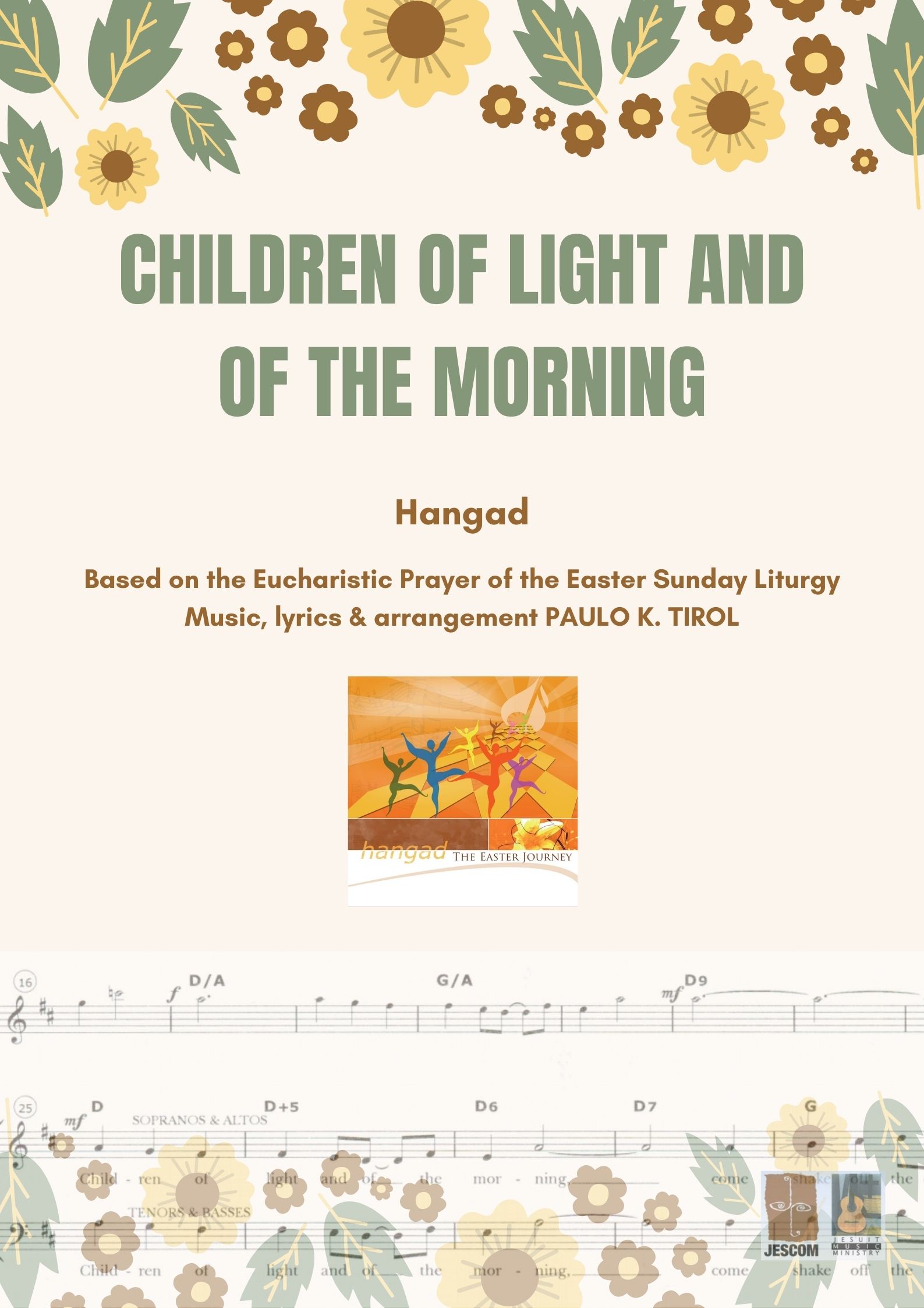 Children of Light and of the Morning – Music Sheet