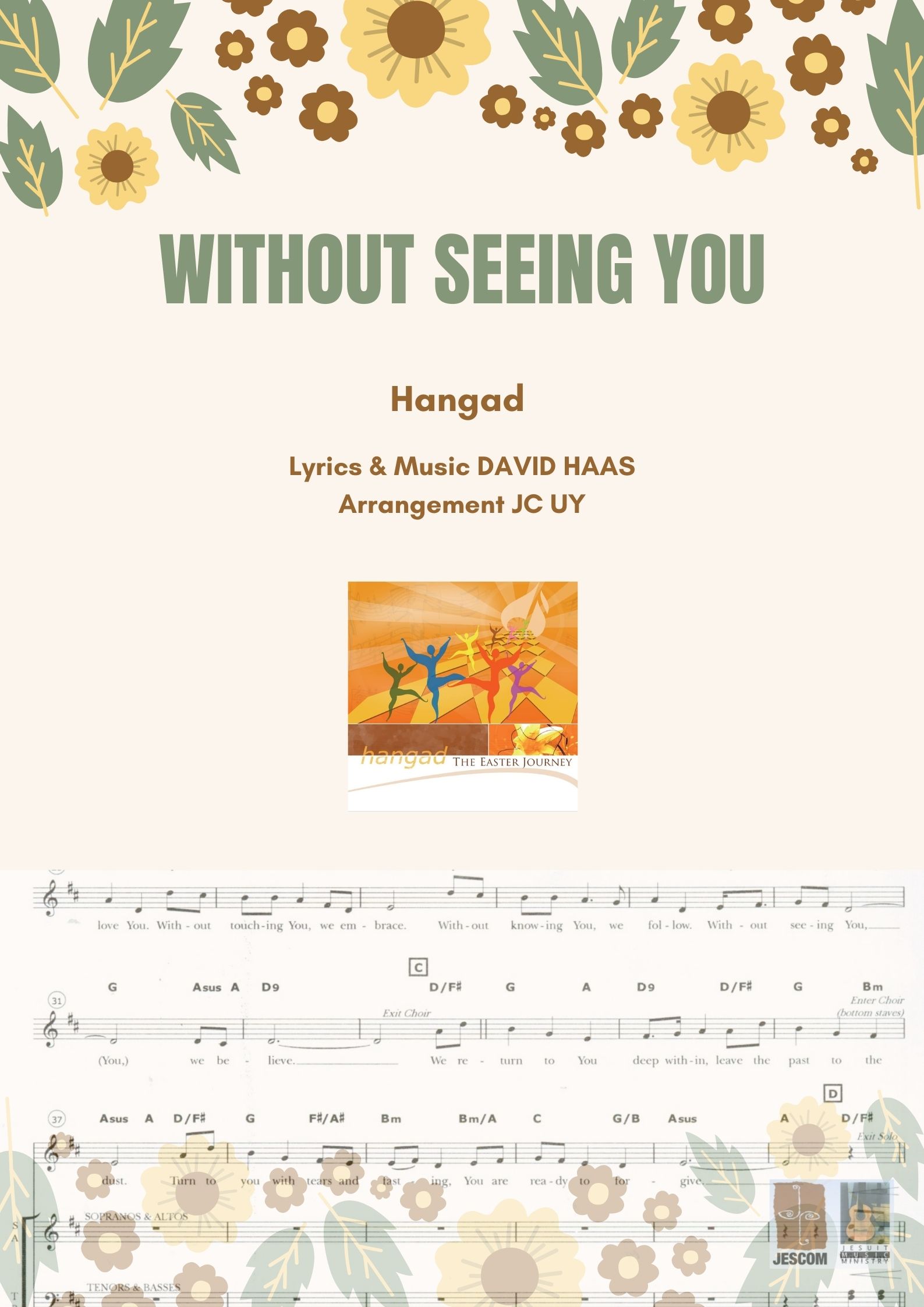 Without Seeing You – Music Sheet