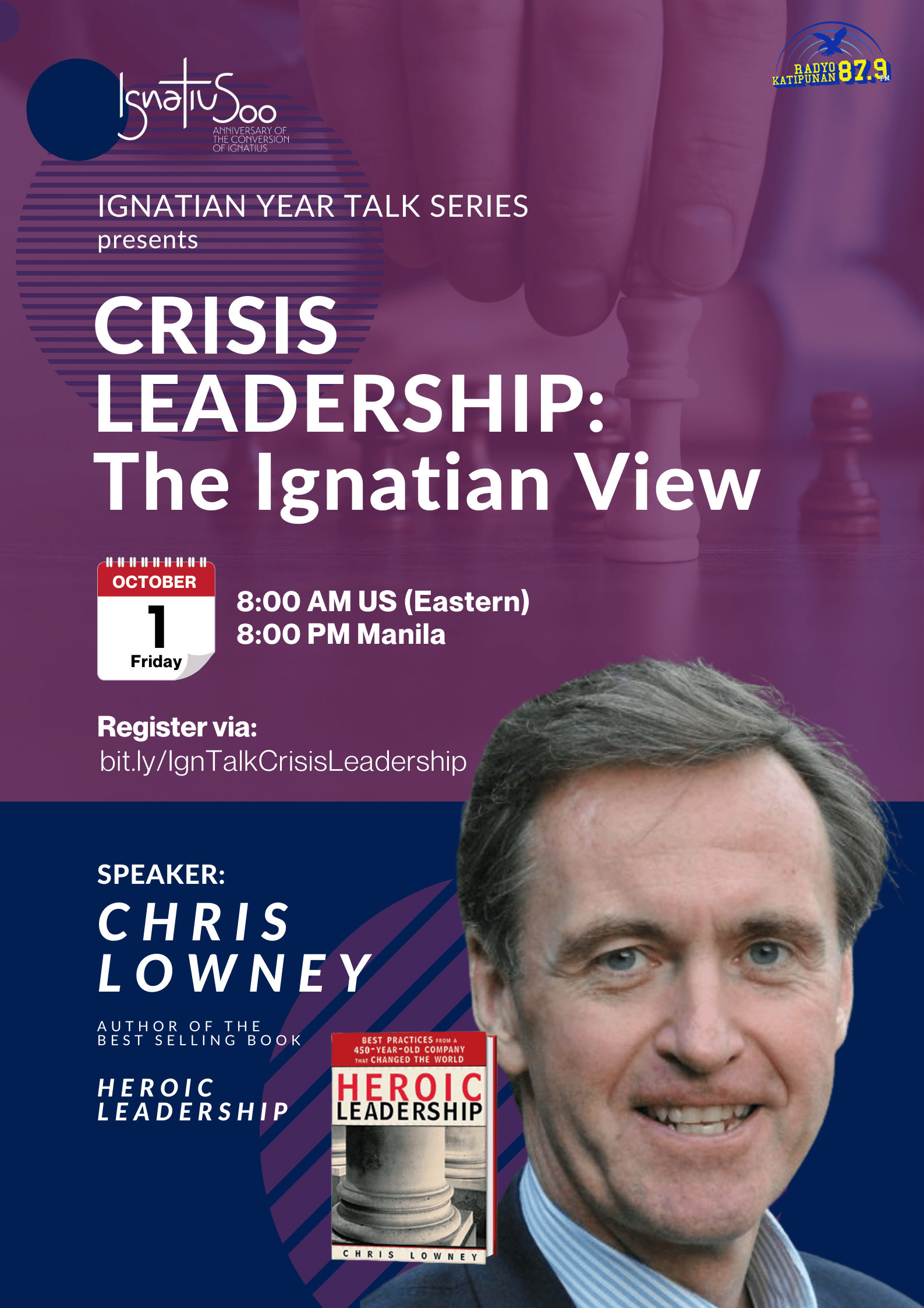 Radyo Katipunan guests Chris Lowney for “Crisis Leadership: The Ignatian View” lecture