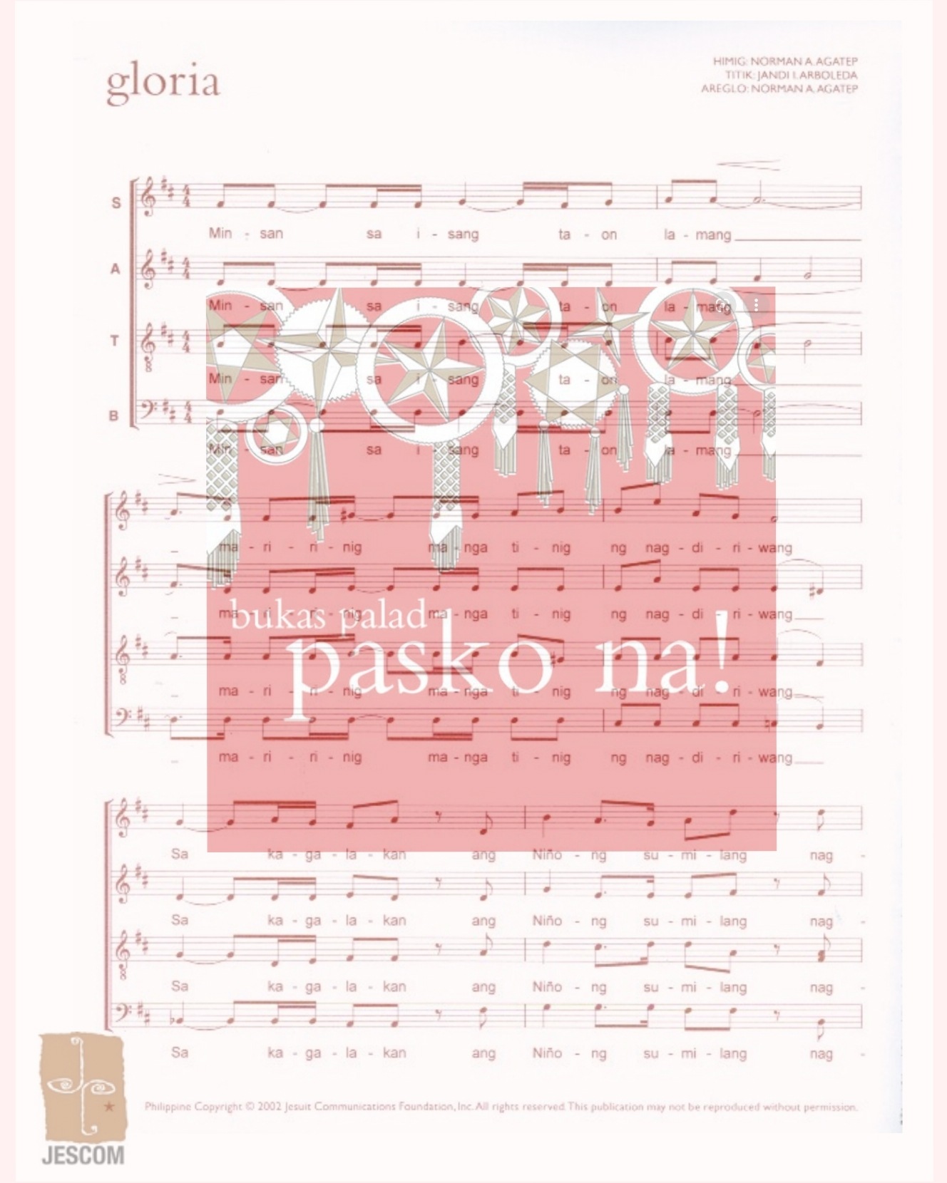 GLORIA (A capella) – Music Sheet