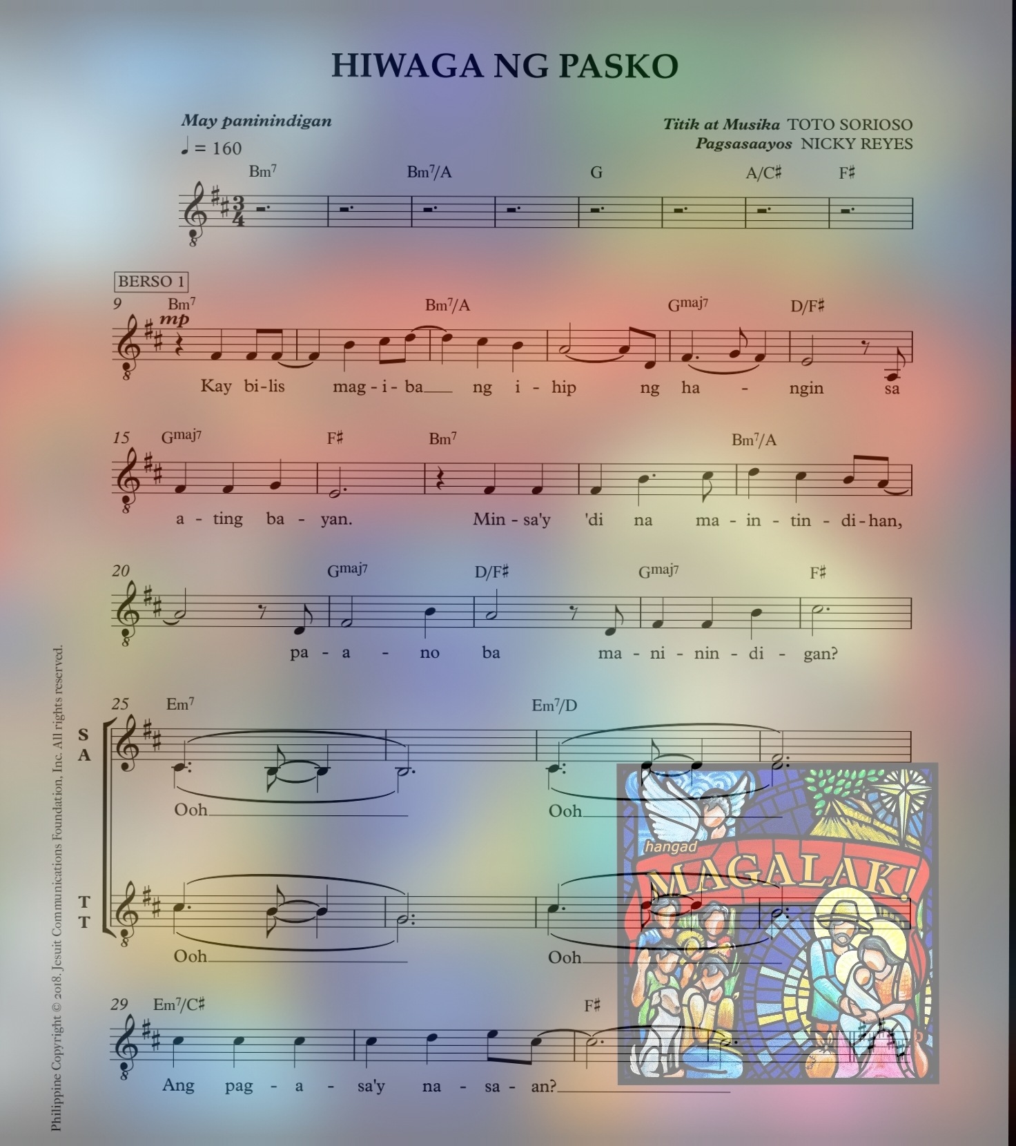 HIWAGA NG PASKO – Music Sheet