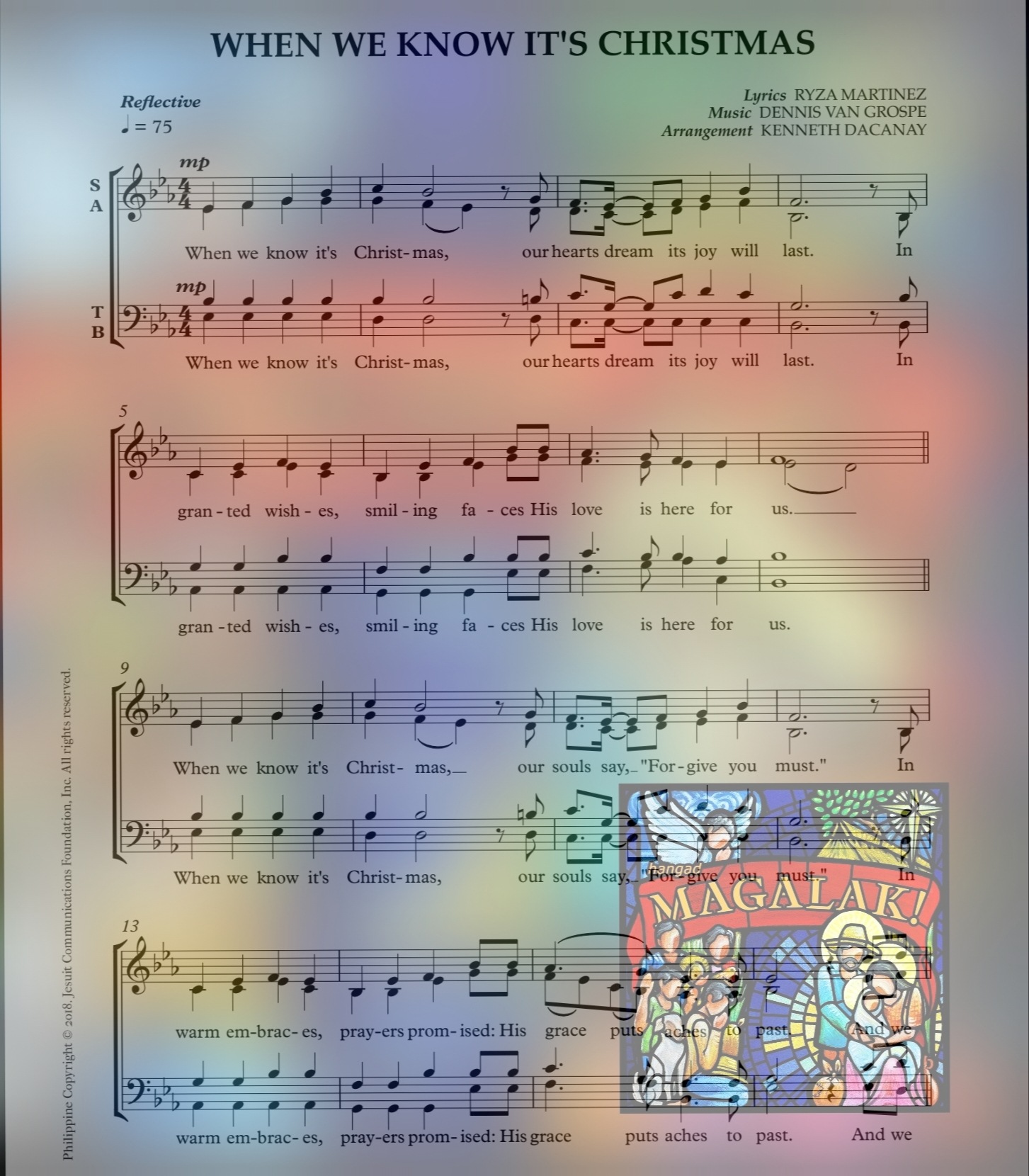 WHEN WE KNOW IT’S CHRISTMAS – Music Sheet