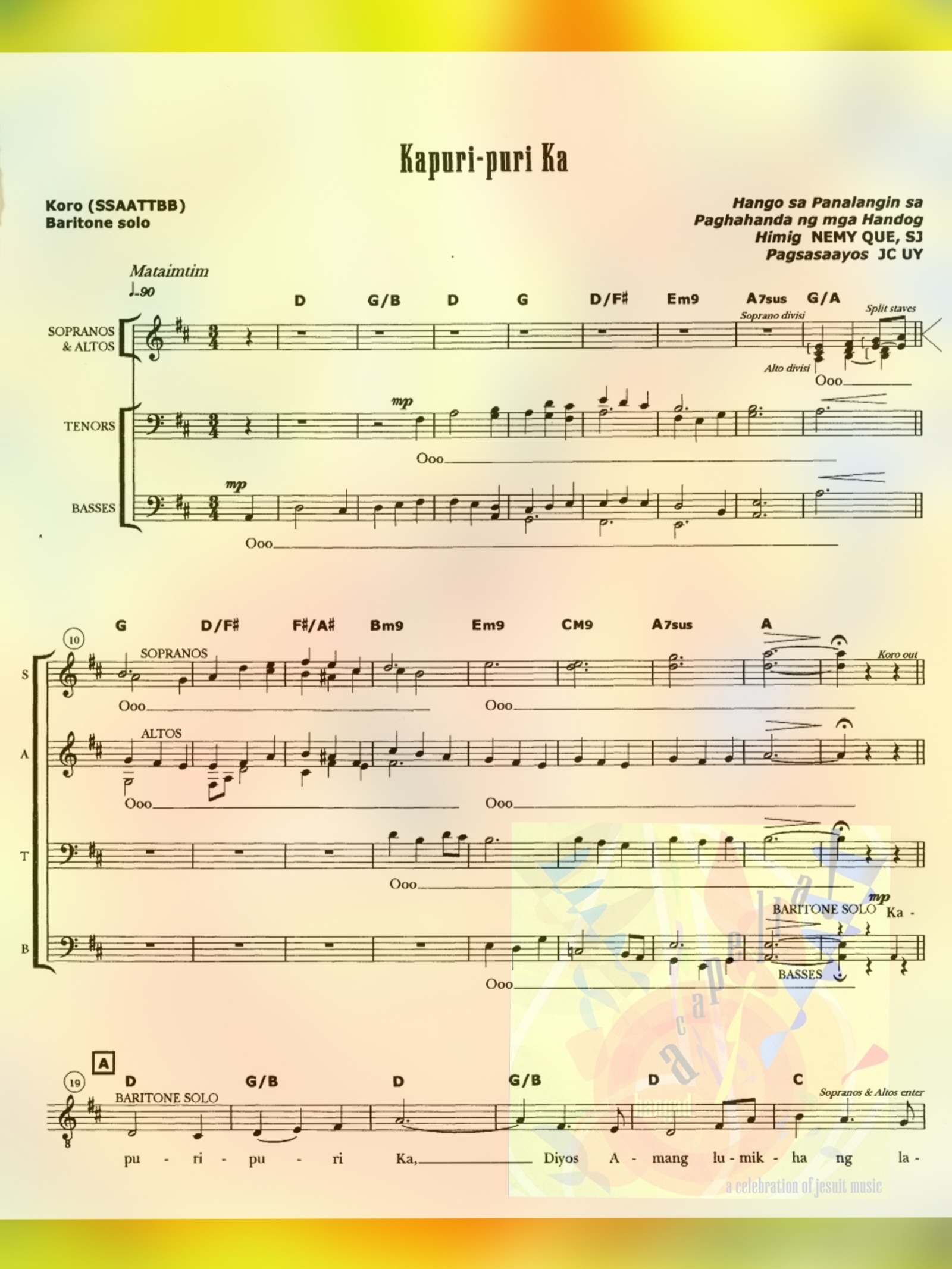 KAPURI-PURI KA a capella – Music Sheet
