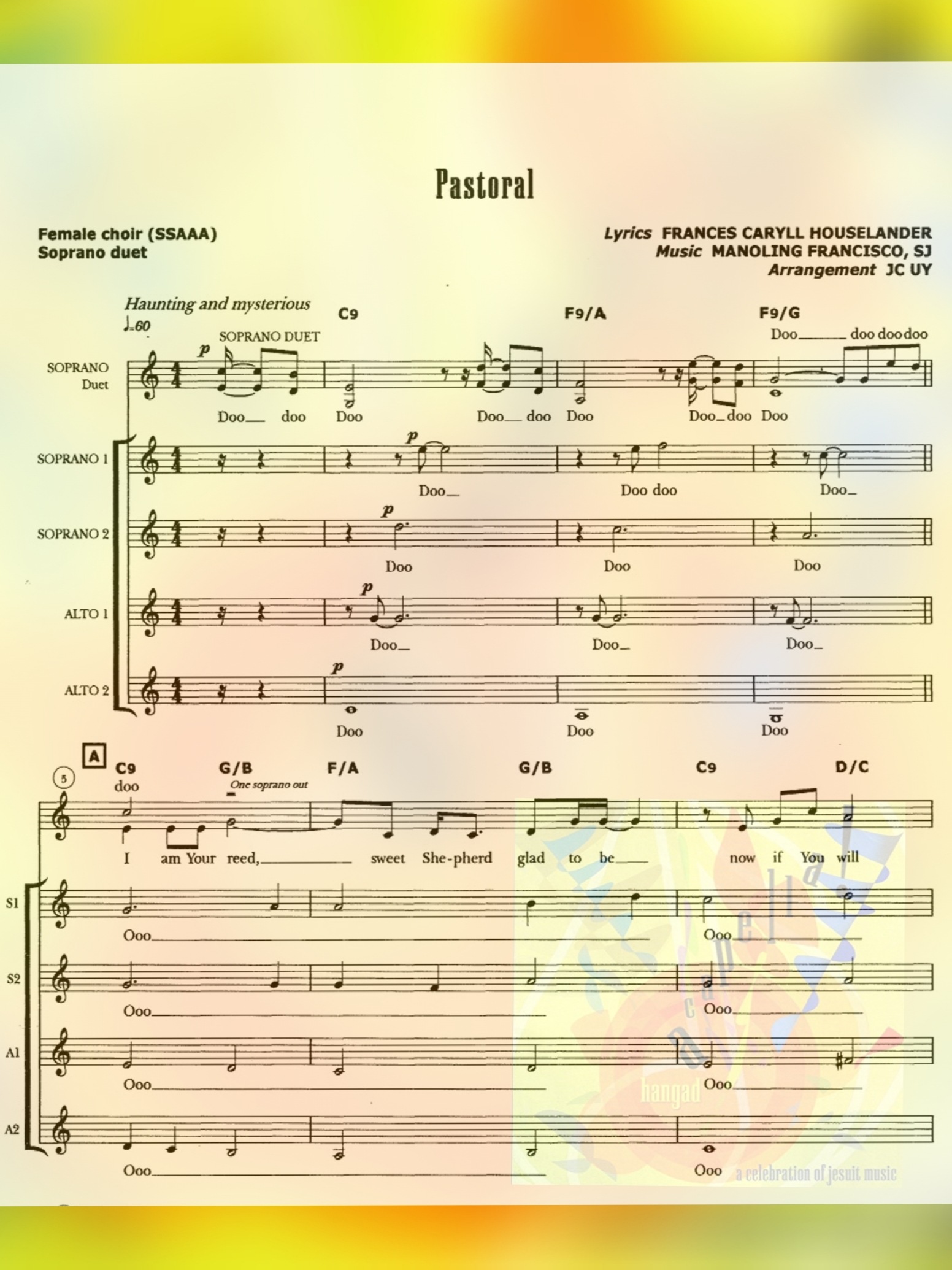 PASTORAL a capella – Music Sheet