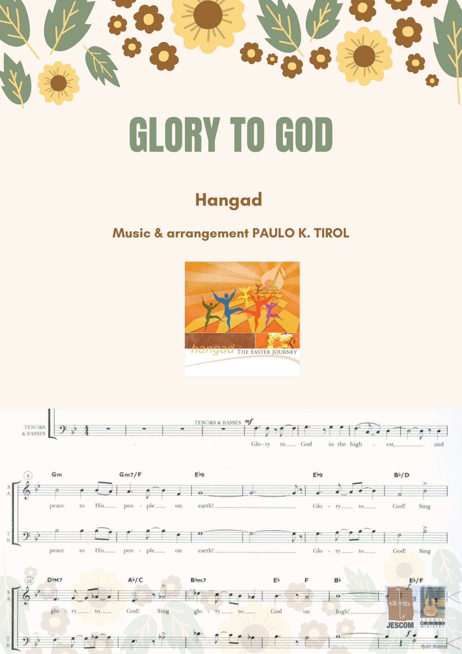GLORY TO GOD by Tirol – Music Sheet