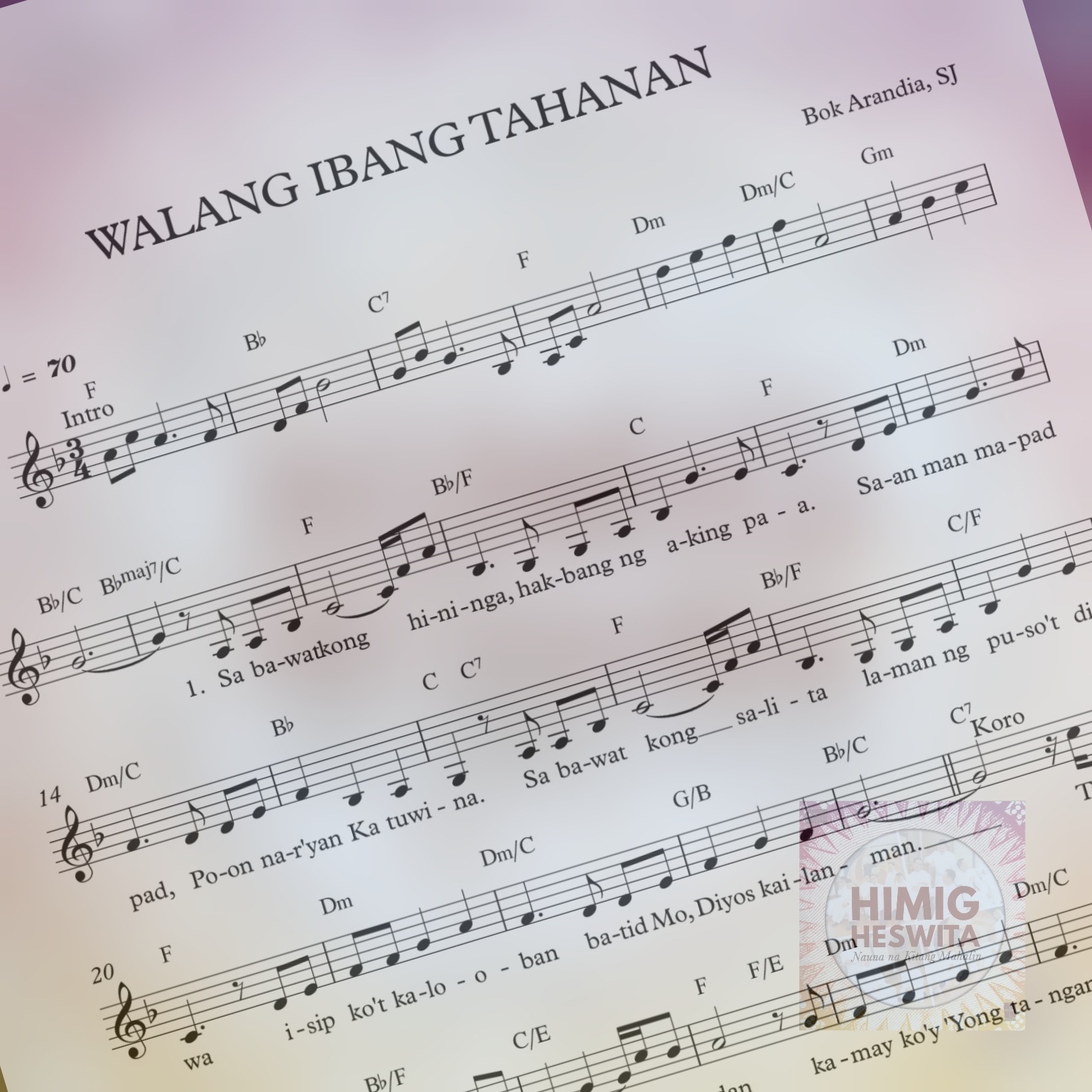 WALANG IBANG TAHANAN – Music Sheet