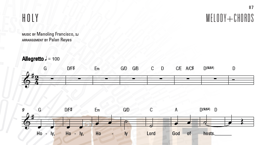 Holy LFL – Music Sheet