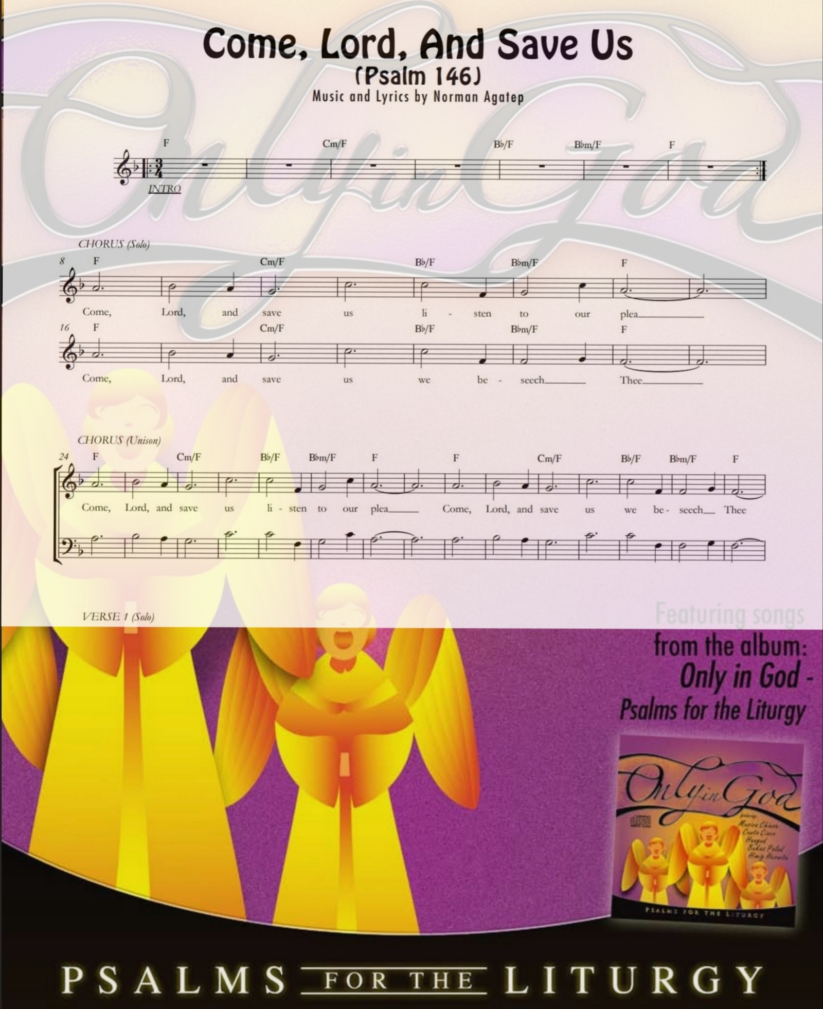 COME LORD AND SAVE US – Music Sheet