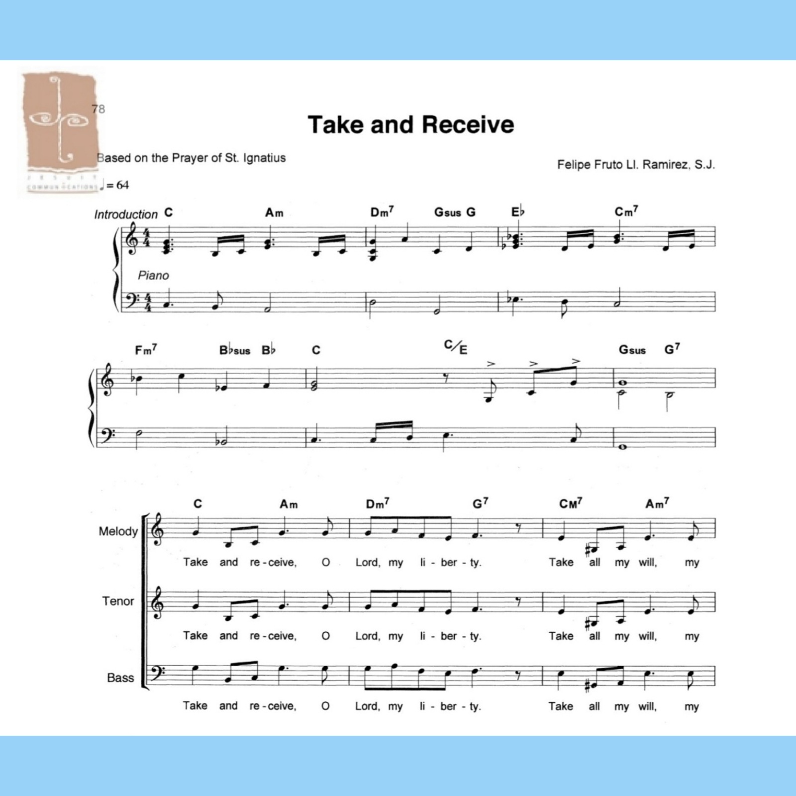 TAKE AND RECEIVE by Fruto Ramirez – Music Sheet