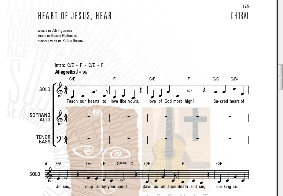 HEART OF JESUS HEAR – Music Sheet