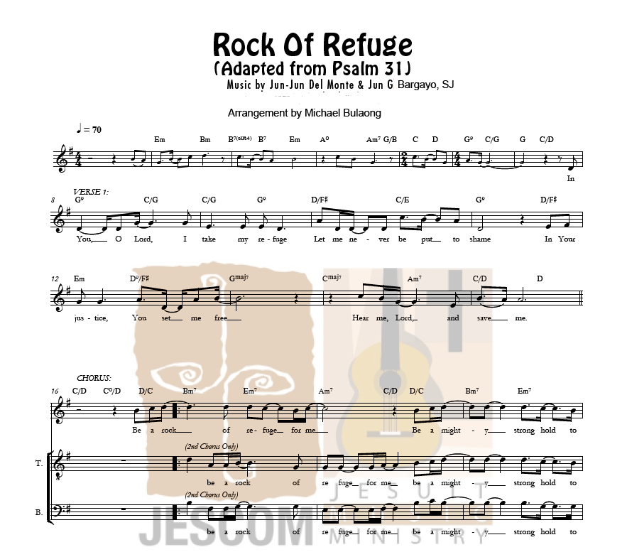 ROCK OF REFUGE – Music sheet