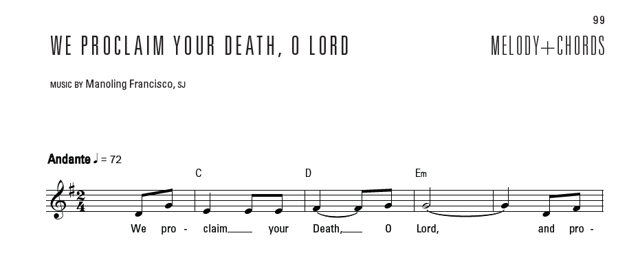 WE PROCLAIM YOUR DEATH, O LORD – LFL – Music Sheet