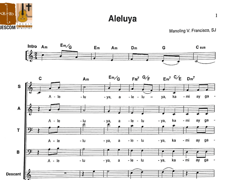 ALELUYA by MVF – Music Sheet