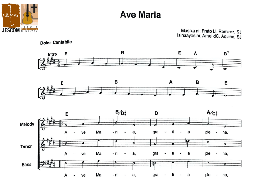 AVE MARIA – Music Sheet