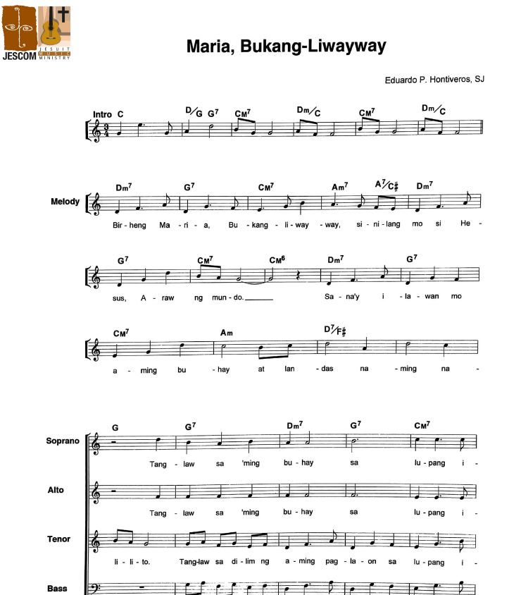 MARIA BUKANG-LIWAYWAY – Music Sheet