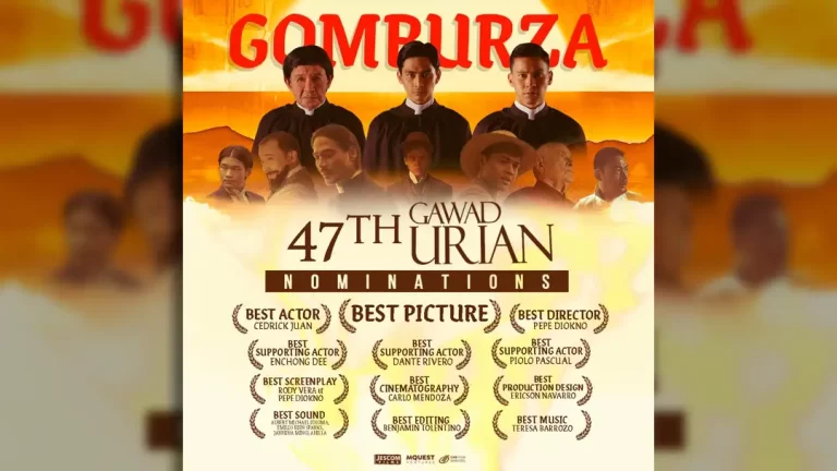 GomBurZa Garners 12 Nominations for 47th Gawad Urian