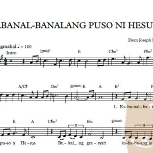 KABANAL-BANALANG PUSO NI HESUS - Music Sheet