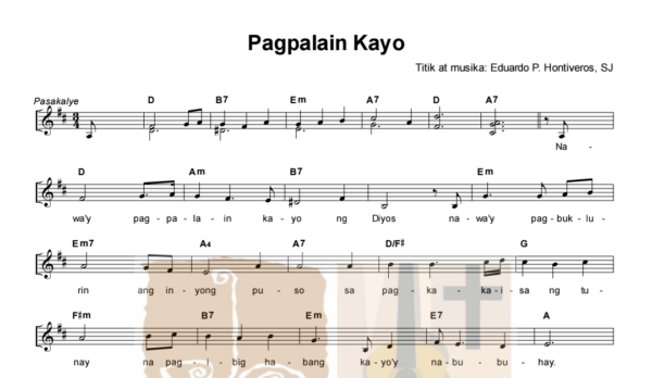 PAGPALAIN KAYO - Music Sheet