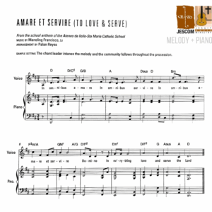 AMARE ET SERVIRE - Music Sheet