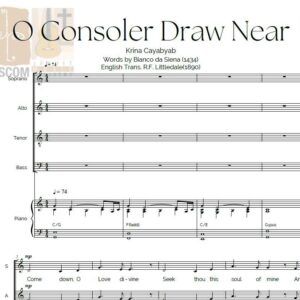 O CONSOLER DRAW NEAR BY KRINA CAYABYAB - Music Sheet