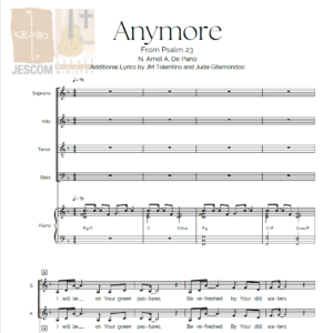 ANYMORE BY ARNEL DE PANO - Music Sheet
