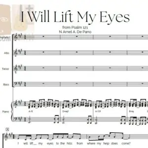 I WILL LIFT MY EYES - Music Sheet