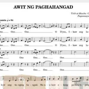 AWIT NG PAGHAHANGAD - Music Sheet