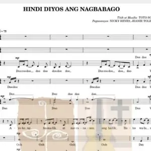 HINDI DIYOS ANG NAGBABAGO - Music Sheet