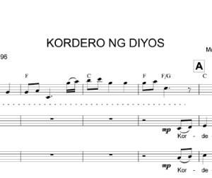 KORDERO NG DIYOS by Arnel Aquino, SJ - Music Sheet