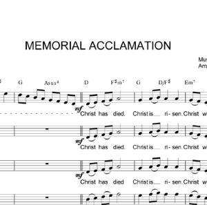 MEMORIAL ACCLAMATION AND AMEN by Arnel Aquino, SJ - Music Sheet